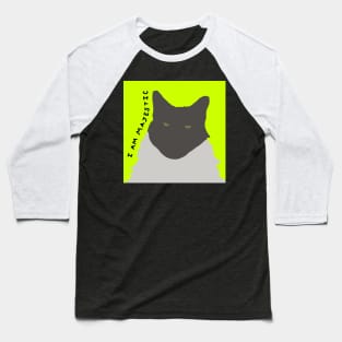 I am Majestic Abstract Cat Baseball T-Shirt